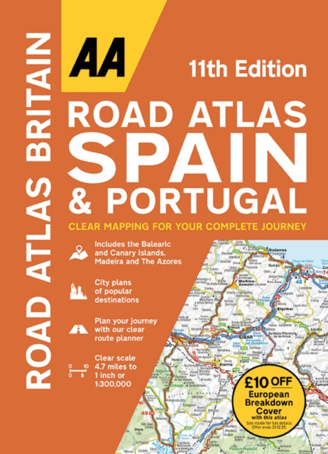 AA Road Atlas Spain &amp; Portugal-9780749583446