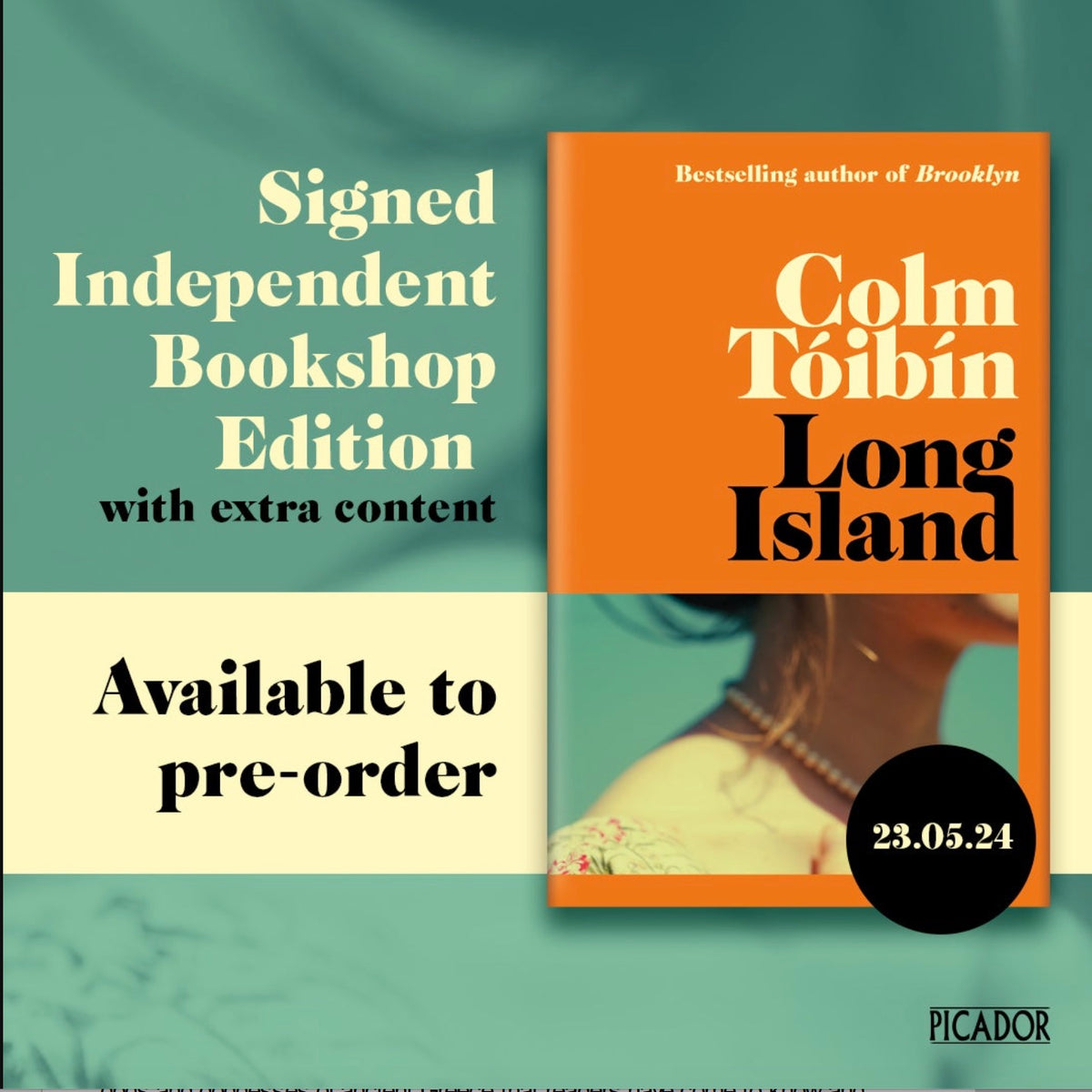 Long Island by Colm Toibin - PRE-ORDER NOW - 23rd May 2024!